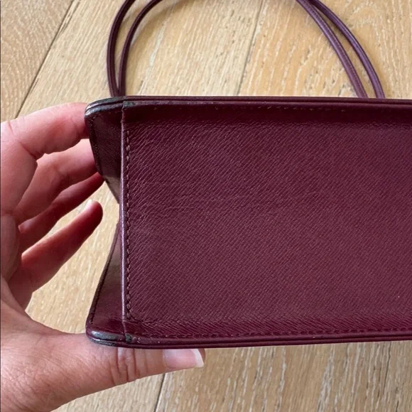 Authentic Vintage Cartier Must de Cartier Burgundy Leather Shoulder Bag